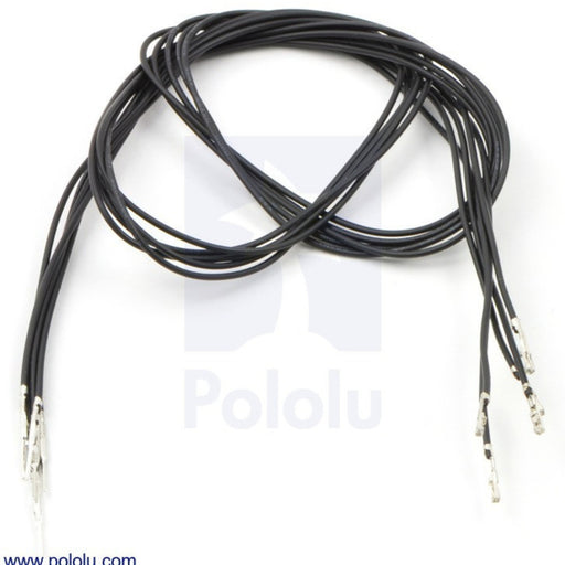 Wires with Pre-crimped Terminals 5-Pack M-F 24" Black