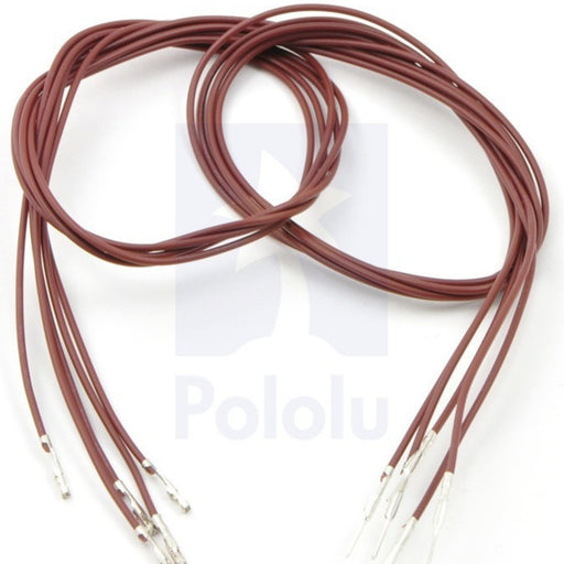 Wires with Pre-crimped Terminals 5-Pack M-F 24" Brown