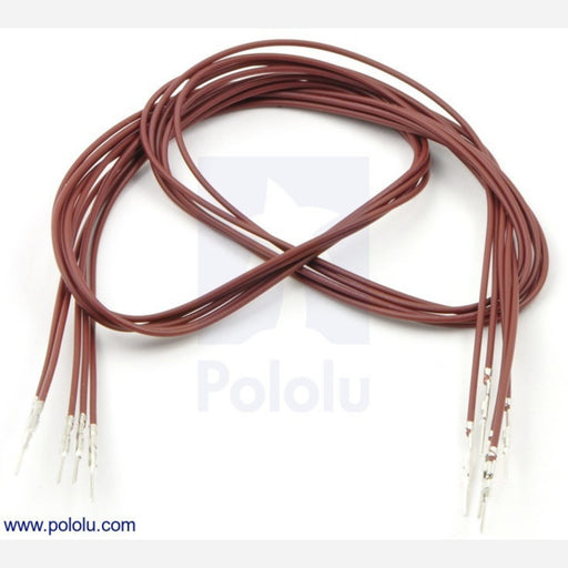 Wires with Pre-crimped Terminals 5-Pack M-M 24" Brown