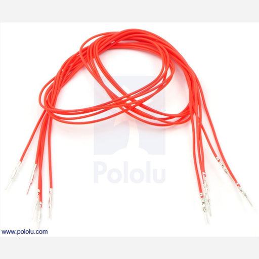 Wires with Pre-crimped Terminals 5-Pack M-M 24" Red