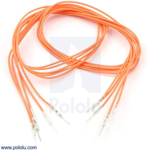 Wires with Pre-crimped Terminals 5-Pack M-M 24" Orange