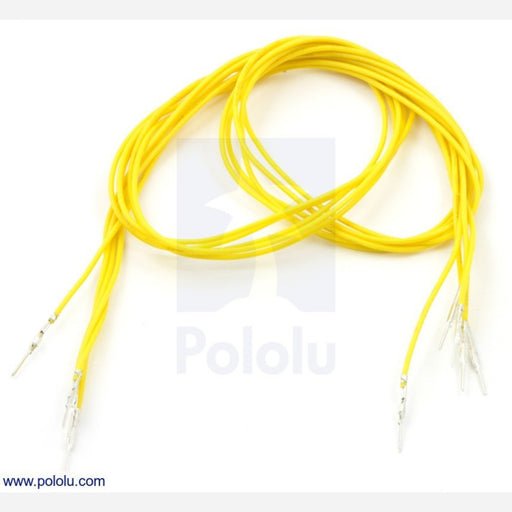 Wires with Pre-crimped Terminals 5-Pack M-M 24" Yellow