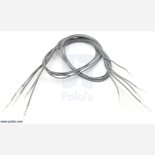 Wires with Pre-crimped Terminals 5-Pack M-M 24" Gray