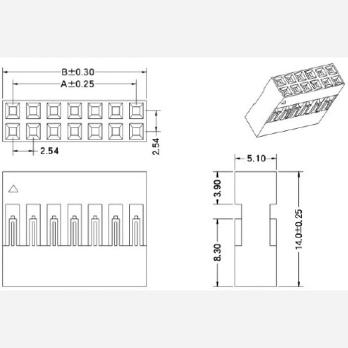 0.1" (2.54mm) Crimp Connector Housing: 1x1-Pin 25-Pack