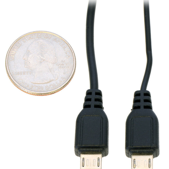 Thin (2mm) USB Cable A to Micro-B, 5 ft, Low/Full-Speed Only