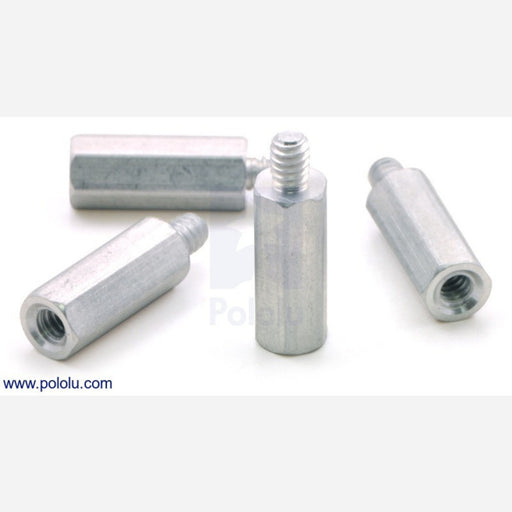 Aluminum Standoff: 1/2" Length, 4-40 Thread, M-F (4-Pack)