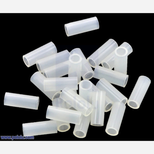 Nylon Spacer: 10mm Length, 4mm OD, 2.7mm ID (25-Pack)