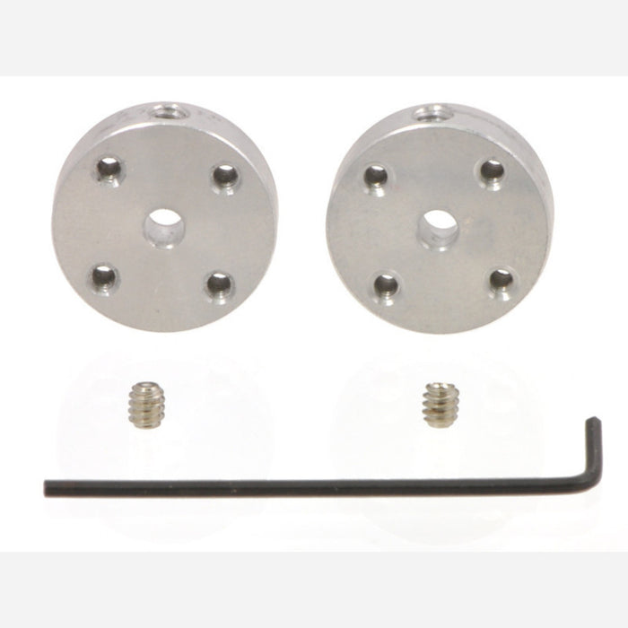 Pololu Universal Aluminum Mounting Hub for 3mm Shaft, M3 Holes (2-Pack)