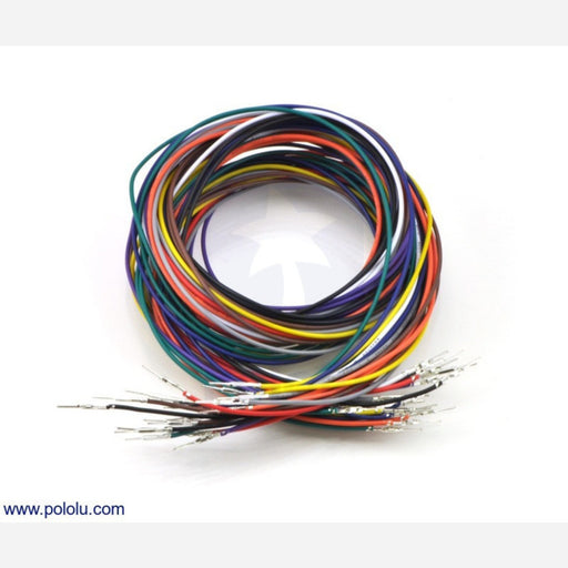 Wires with Pre-crimped Terminals 20-Piece Rainbow Assortment M-M 36"