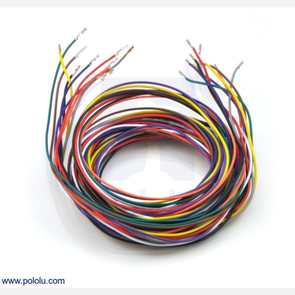 Wires with Pre-crimped Terminals 10-Piece Rainbow Assortment F-F 60"