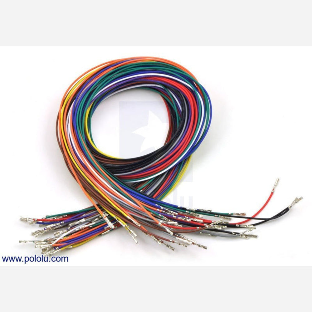 Wires with Pre-crimped Terminals 50-Piece Rainbow Assortment F-F 24"