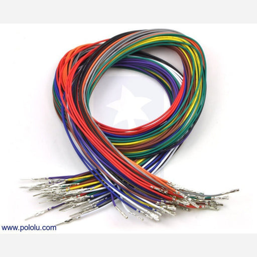 Wires with Pre-crimped Terminals 50-Piece Rainbow Assortment M-F 24"