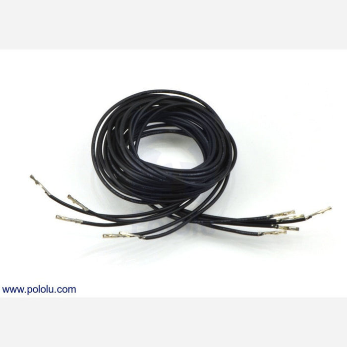 Wires with Pre-crimped Terminals 5-Pack F-F 36" Black