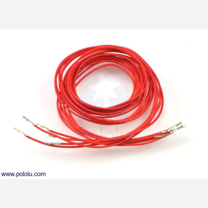 Wires with Pre-crimped Terminals 5-Pack F-F 36" Red