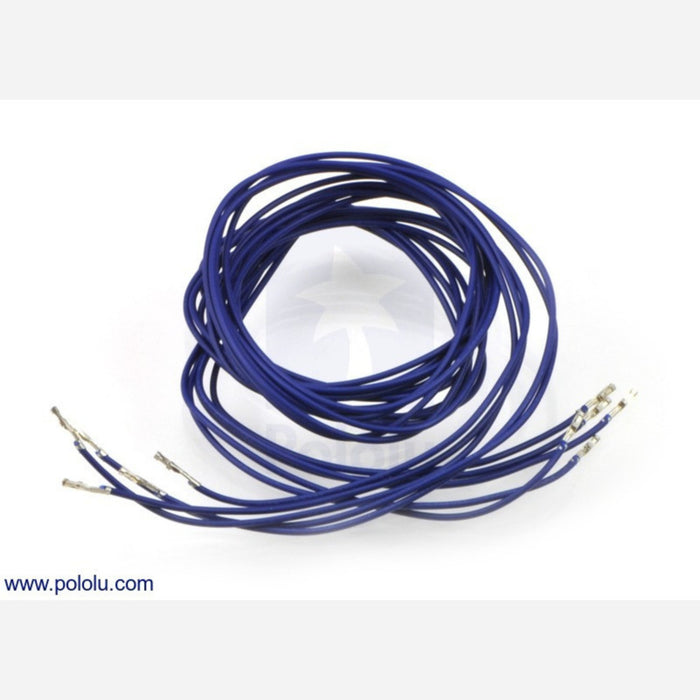 Wires with Pre-crimped Terminals 5-Pack F-F 36" Blue