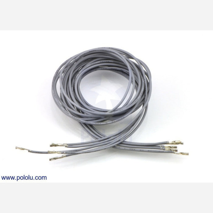 Wires with Pre-crimped Terminals 5-Pack F-F 36" Gray