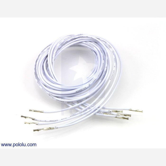 Wires with Pre-crimped Terminals 5-Pack F-F 36" White