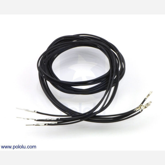 Wires with Pre-crimped Terminals 5-Pack M-F 36" Black