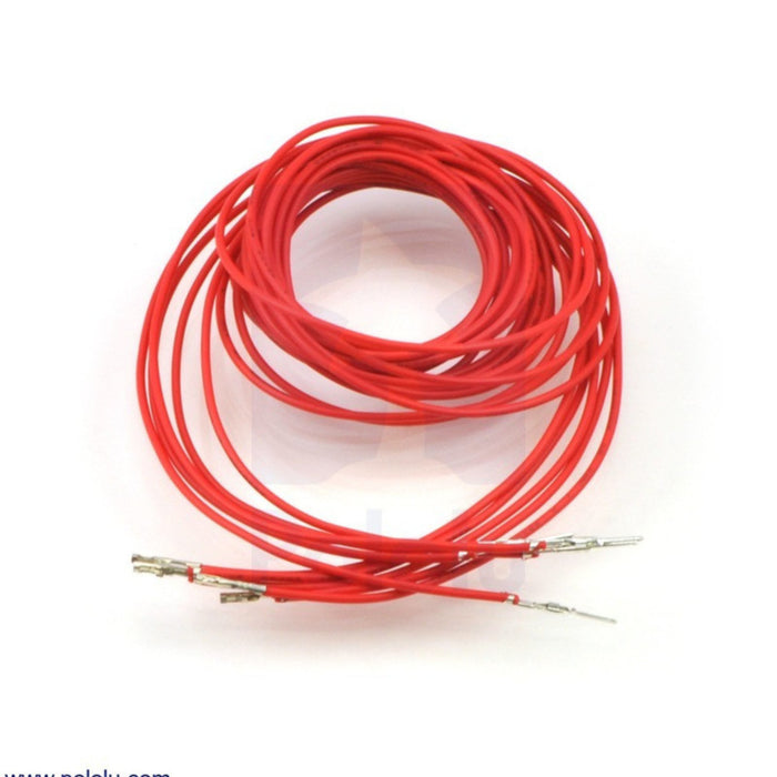 Wires with Pre-crimped Terminals 5-Pack M-F 36" Red