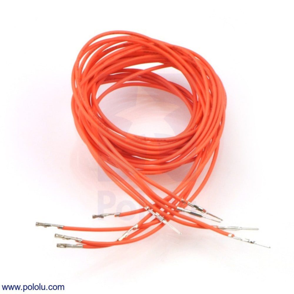 Wires with Pre-crimped Terminals 5-Pack M-F 36" Orange