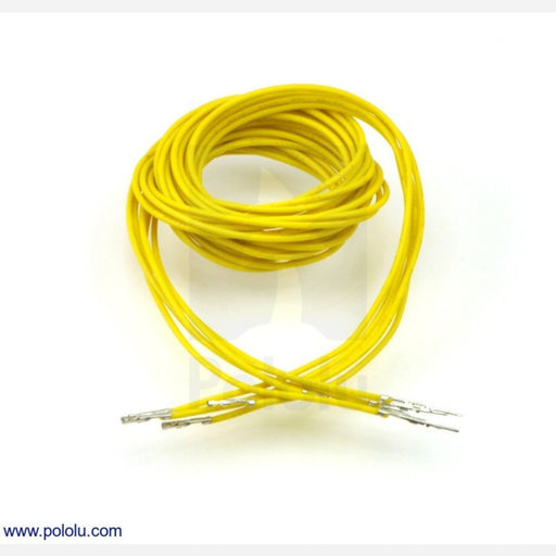 Wires with Pre-crimped Terminals 5-Pack M-F 36" Yellow