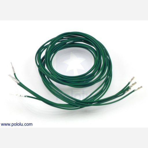 Wires with Pre-crimped Terminals 5-Pack M-F 36" Green