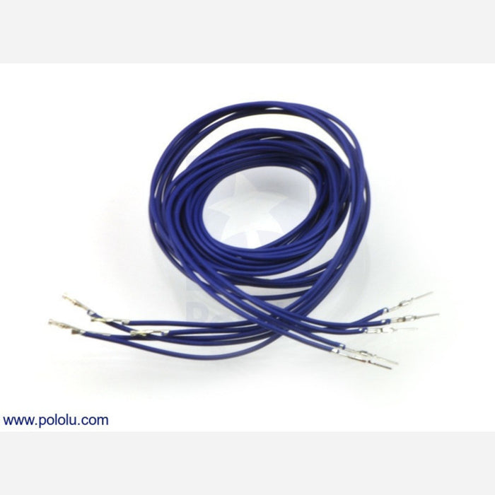 Wires with Pre-crimped Terminals 5-Pack M-F 36" Blue