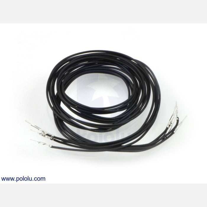 Wires with Pre-crimped Terminals 5-Pack M-M 36" Black