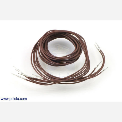 Wires with Pre-crimped Terminals 5-Pack M-M 36" Brown