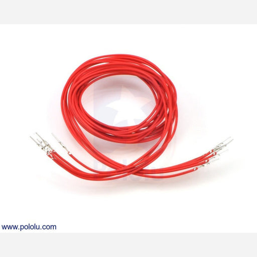 Wires with Pre-crimped Terminals 5-Pack M-M 36" Red