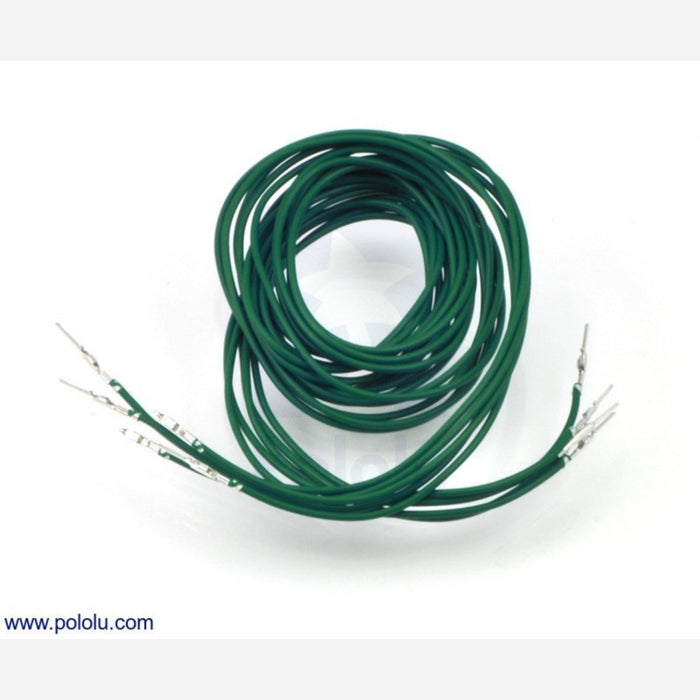 Wires with Pre-crimped Terminals 5-Pack M-M 36" Green