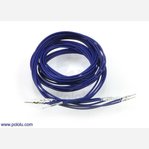 Wires with Pre-crimped Terminals 5-Pack M-M 36" Blue