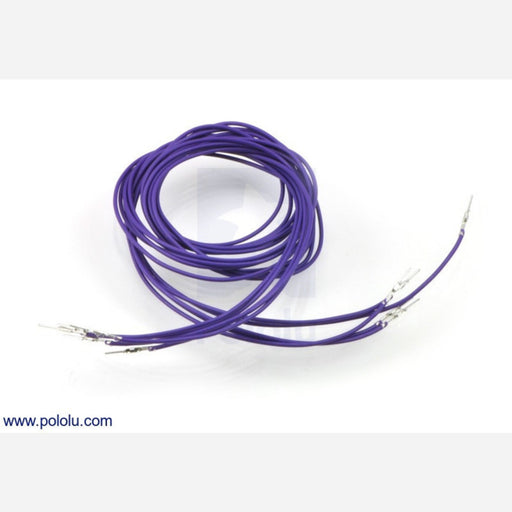 Wires with Pre-crimped Terminals 5-Pack M-M 36" Purple