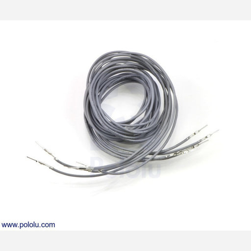 Wires with Pre-crimped Terminals 5-Pack M-M 36" Gray