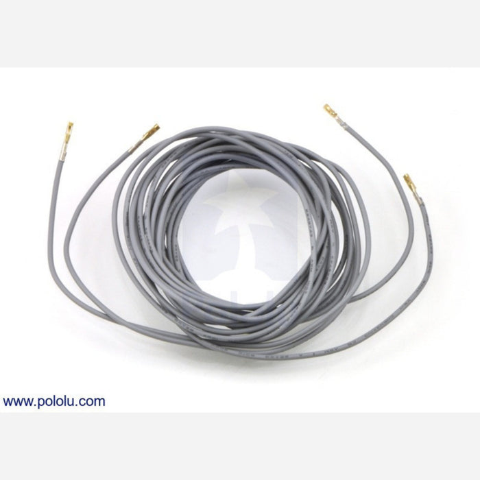 Wires with Pre-crimped Terminals 2-Pack F-F 60" Gray