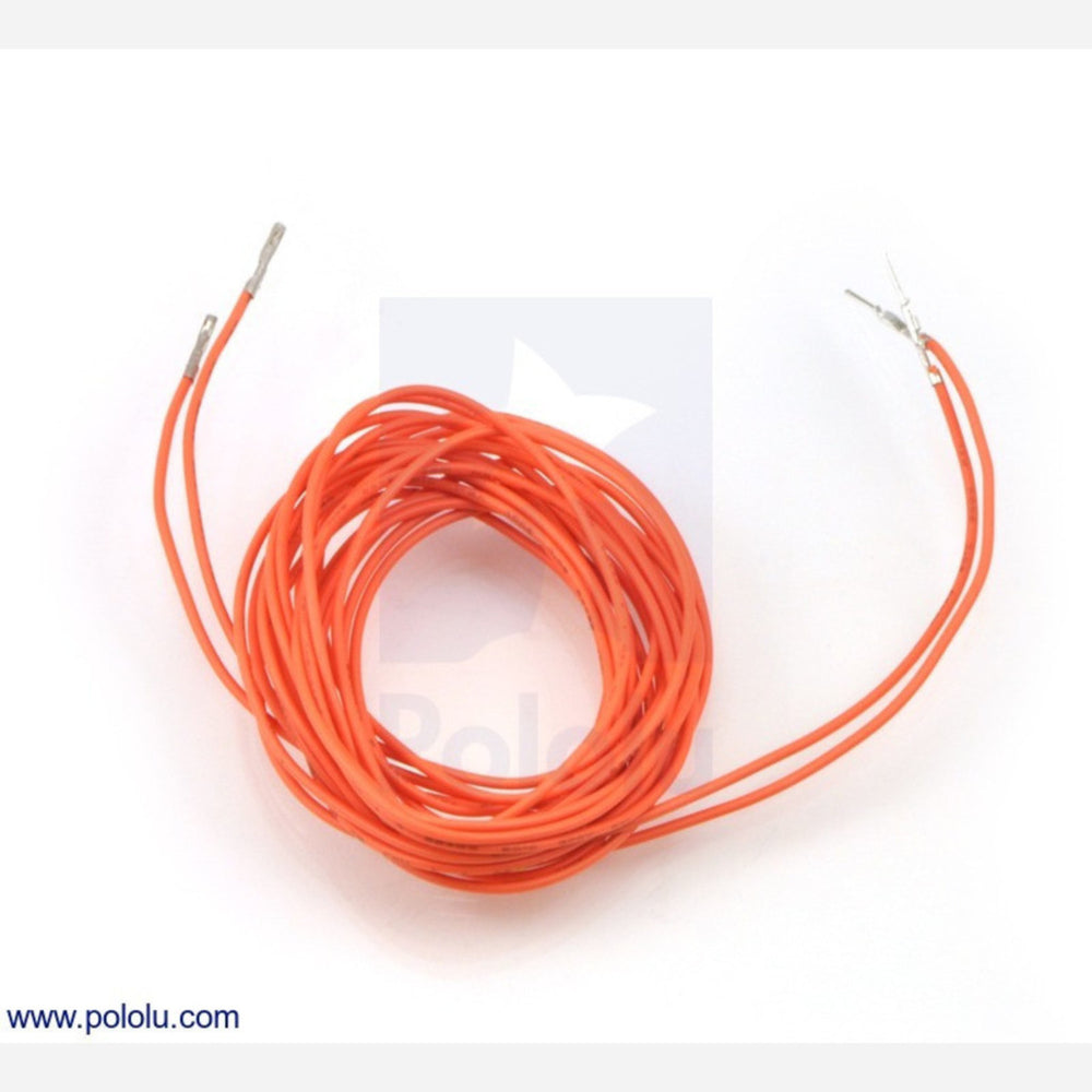 Wires with Pre-crimped Terminals 2-Pack M-F 60" Orange