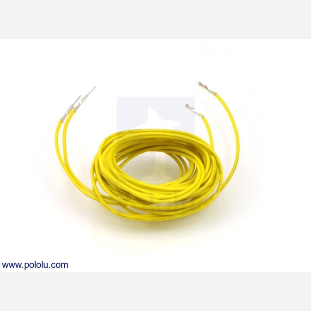 Wires with Pre-crimped Terminals 2-Pack M-F 60" Yellow