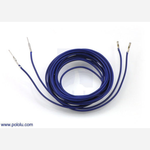 Wires with Pre-crimped Terminals 2-Pack M-F 60" Blue