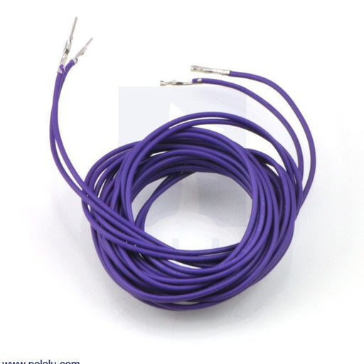 Wires with Pre-crimped Terminals 2-Pack M-F 60" Purple