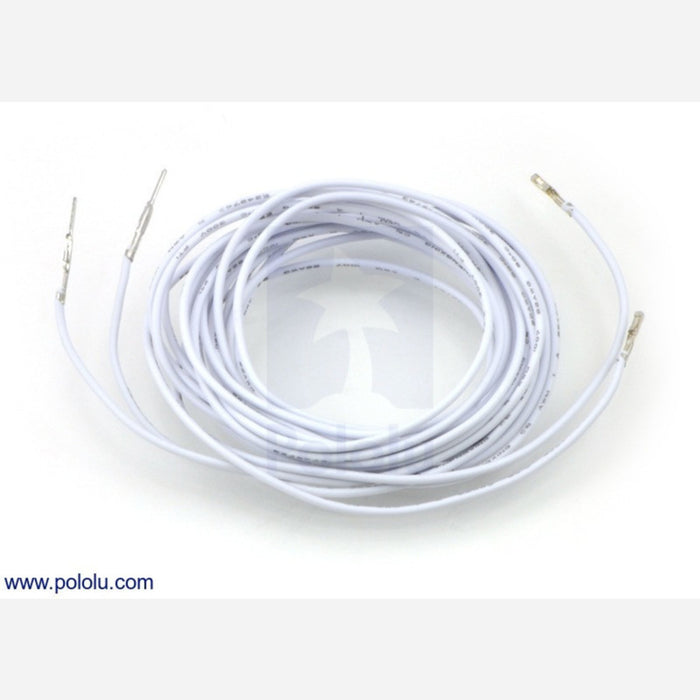 Wires with Pre-crimped Terminals 2-Pack M-F 60" White