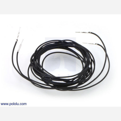 Wires with Pre-crimped Terminals 2-Pack M-M 60" Black