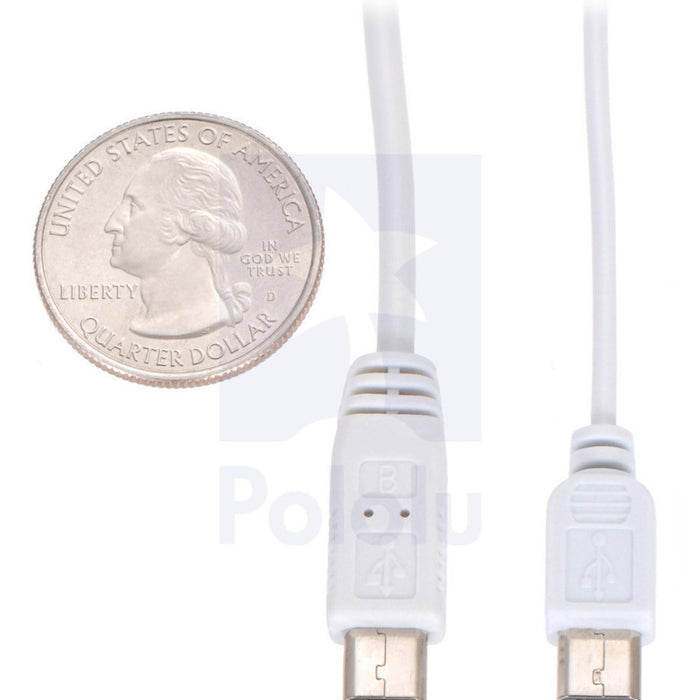 Thin (2mm) USB Cable A to Micro-B, 6 ft, Low/Full-Speed Only