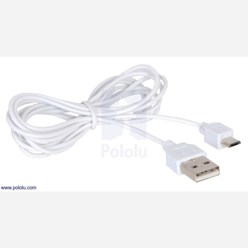 Thin (2mm) USB Cable A to Micro-B, 6 ft, Low/Full-Speed Only