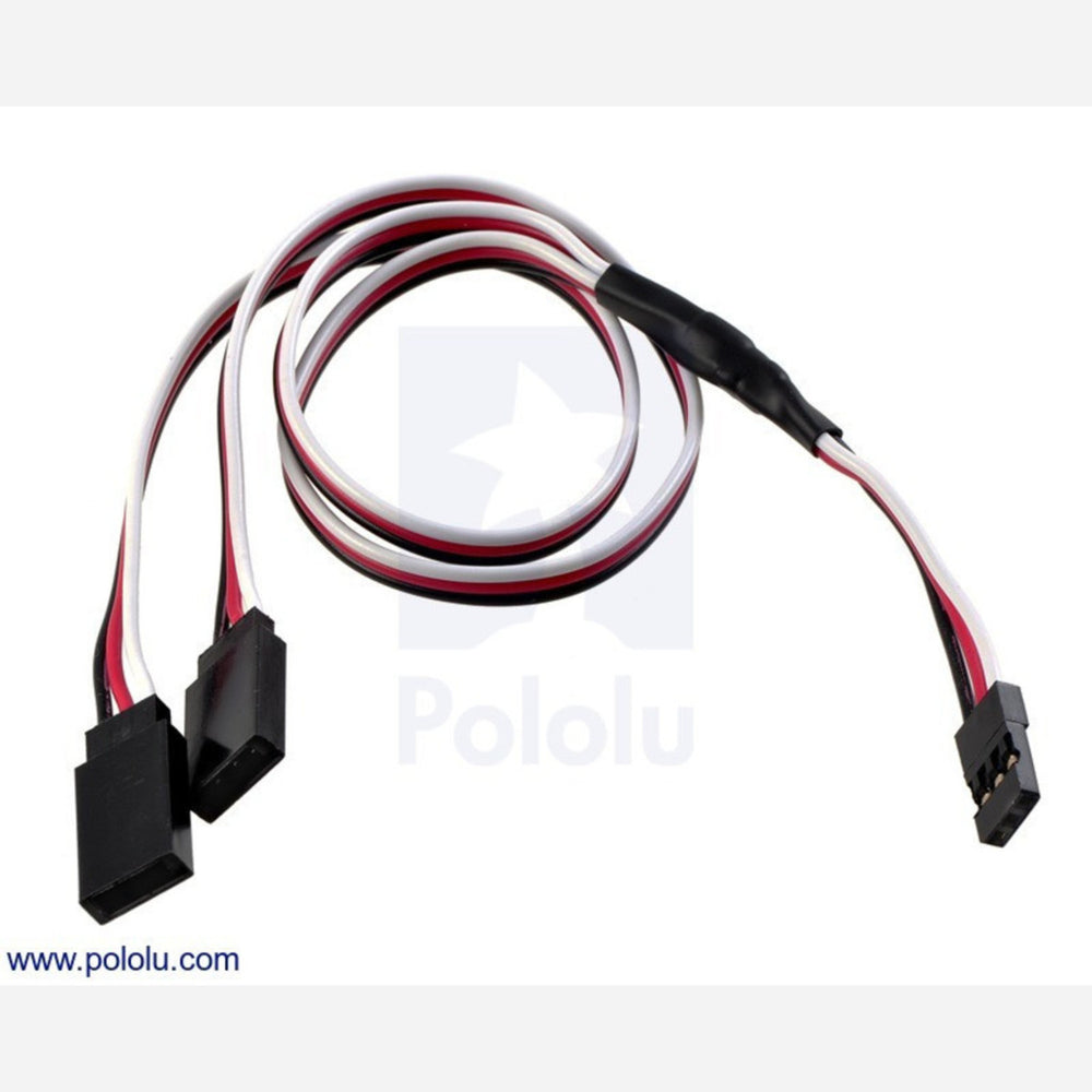 Servo Y Splitter Cable 12" Female - 2x Male