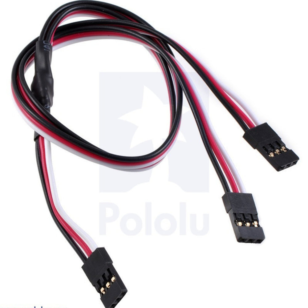 Servo Y Splitter Cable 12" Female - 2x Female