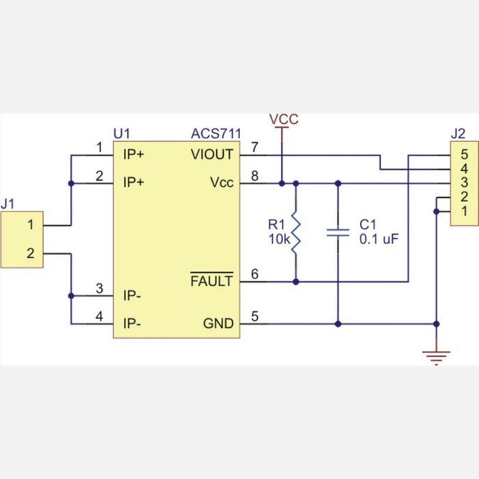 ACS711LC Current Sensor Carrier -12.5A to +12.5A