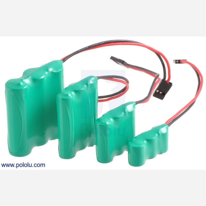 Rechargeable NiMH Battery Pack: 3.6 V, 2200 mAh, 3x1 AA Cells, JR Connector