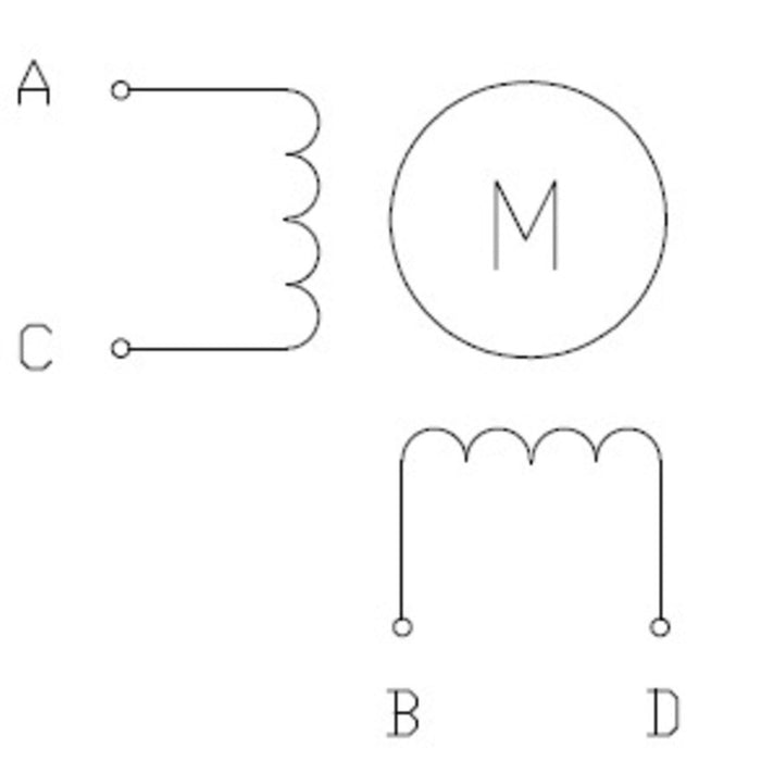 Stepper Motor: Bipolar, 200 Steps/Rev, 42x38mm, 2.8V, 1.7 A/Phase