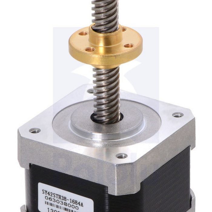 Stepper Motor with 28cm Lead Screw: Bipolar, 200 Steps/Rev, 42x38mm, 2.8V, 1.7 A/Phase