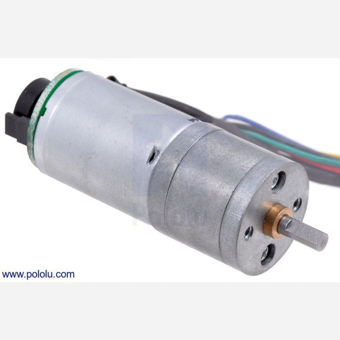 4.4:1 Metal Gearmotor 25Dx48L mm HP 6V with 48 CPR Encoder